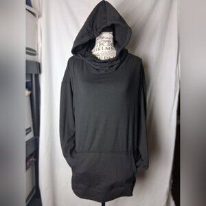 Crane Black Large Pocket Hoodie